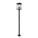 Z-Lite Rainer Outdoor Post Mounted Fixture Black 4 Light 5015PHBR-5012P-BK | theLightShop