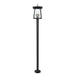 Z-Lite Rainer Outdoor Post Mounted Fixture Black 4 Light 5015PHBR-5012P-BK | theLightShop