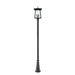 Z-Lite Rainer Outdoor Post Mounted Fixture Black 4 Light 5015PHBR-519P-BK | theLightShop