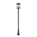 Z-Lite Rainer Outdoor Post Mounted Fixture Black 4 Light 5015PHBR-519P-BK | theLightShop