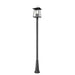Z-Lite Rainer Outdoor Post Mounted Fixture Black 4 Light 5015PHBR-519P-BK | theLightShop