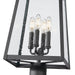 Z-Lite Rainer Outdoor Post Mounted Fixture Black 4 Light 5015PHBR-519P-BK | theLightShop
