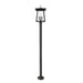 Z-Lite Rainer Outdoor Post Mounted Fixture Black 4 Light 5015PHBR-567P-BK | theLightShop