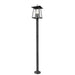 Z-Lite Rainer Outdoor Post Mounted Fixture Black 4 Light 5015PHBR-567P-BK | theLightShop