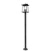 Z-Lite Rainer Outdoor Post Mounted Fixture Black 4 Light 5015PHBR-567P-BK | theLightShop
