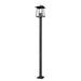 Z-Lite Rainer Outdoor Post Mounted Fixture Black 4 Light 5015PHBS-536P-BK | theLightShop