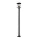 Z-Lite Rainer Outdoor Post Mounted Fixture Black 4 Light 5015PHBS-536P-BK | theLightShop