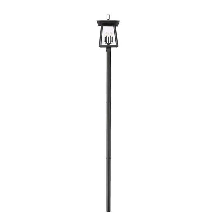 Z-Lite Rainer Outdoor Post Mounted Fixture Black 5 Light 5015PHXLR-5009P120-B | theLightShop