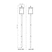 Z-Lite Rainer Outdoor Post Mounted Fixture Black 5 Light 5015PHXLR-5009P120-B | theLightShop
