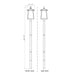 Z-Lite Rainer Outdoor Post Mounted Fixture Black 5 Light 5015PHXLR-5009P96-BK | theLightShop