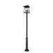 Z-Lite Rainer Outdoor Post Mounted Fixture Black 5 Light 5015PHXLR-5010P-BK | theLightShop