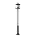 Z-Lite Rainer Outdoor Post Mounted Fixture Black 5 Light 5015PHXLR-5010P-BK | theLightShop