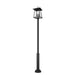 Z-Lite Rainer Outdoor Post Mounted Fixture Black 5 Light 5015PHXLR-5010P-BK | theLightShop