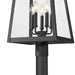 Z-Lite Rainer Outdoor Post Mounted Fixture Black 5 Light 5015PHXLR-5010P-BK | theLightShop