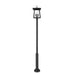Z-Lite Rainer Outdoor Post Mounted Fixture Black 5 Light 5015PHXLR-5010P-BK | theLightShop