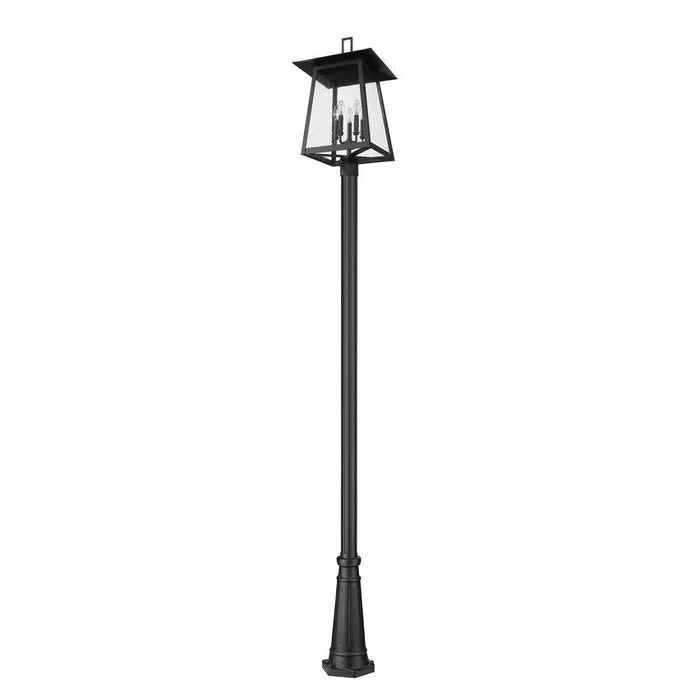 Z-Lite Rainer Outdoor Post Mounted Fixture Black 5 Light 5015PHXLR-5011P-BK | theLightShop