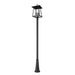 Z-Lite Rainer Outdoor Post Mounted Fixture Black 5 Light 5015PHXLR-5011P-BK | theLightShop