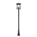 Z-Lite Rainer Outdoor Post Mounted Fixture Black 5 Light 5015PHXLR-5011P-BK | theLightShop