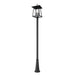 Z-Lite Rainer Outdoor Post Mounted Fixture Black 5 Light 5015PHXLR-5011P-BK | theLightShop
