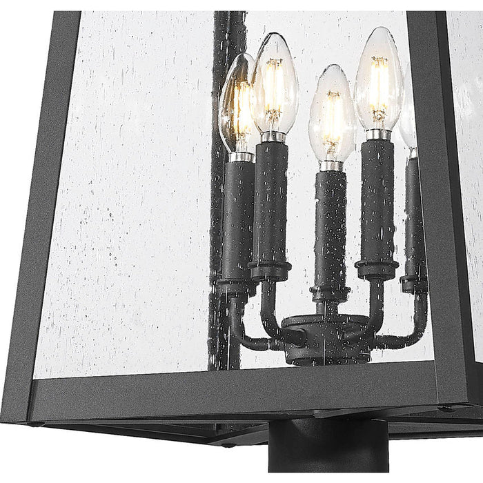 Z-Lite Rainer Outdoor Post Mounted Fixture Black 5 Light 5015PHXLR-5011P-BK | theLightShop