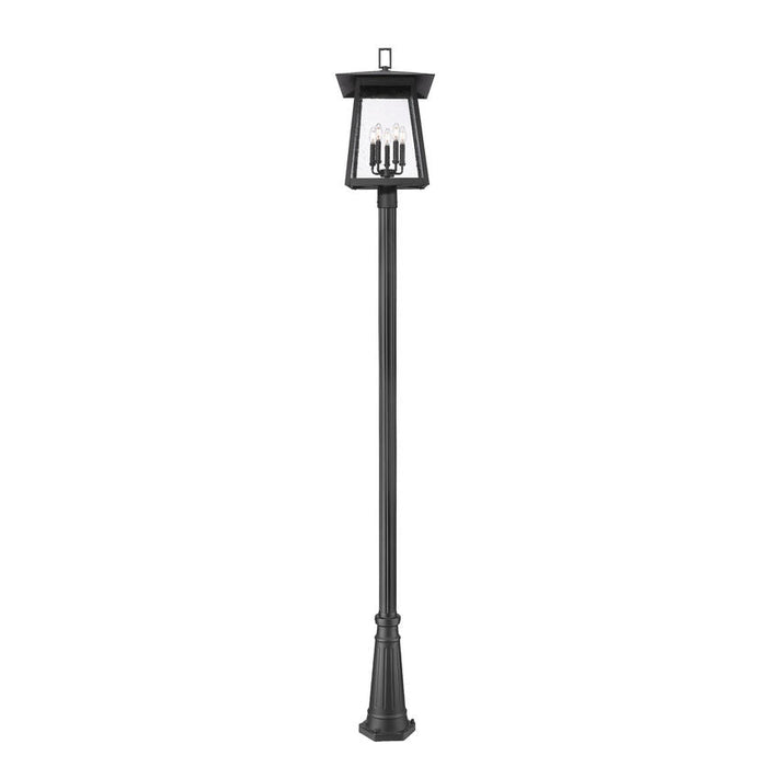 Z-Lite Rainer Outdoor Post Mounted Fixture Black 5 Light 5015PHXLR-519P-BK | theLightShop