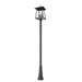 Z-Lite Rainer Outdoor Post Mounted Fixture Black 5 Light 5015PHXLR-519P-BK | theLightShop