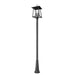 Z-Lite Rainer Outdoor Post Mounted Fixture Black 5 Light 5015PHXLR-519P-BK | theLightShop