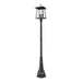 Z-Lite Rainer Outdoor Post Mounted Fixture Black 5 Light 5015PHXLR-564P-BK | theLightShop