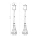 Z-Lite Rainer Outdoor Post Mounted Fixture Black 5 Light 5015PHXLR-564P-BK | theLightShop