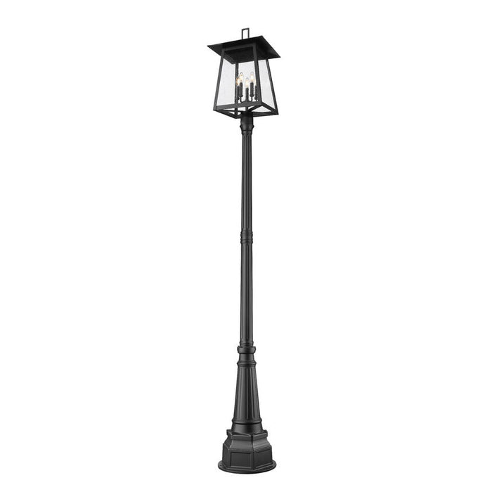 Z-Lite Rainer Outdoor Post Mounted Fixture Black 5 Light 5015PHXLR-564P-BK | theLightShop