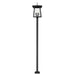 Z-Lite Rainer Outdoor Post Mounted Fixture Black 5 Light 5015PHXLS-536P-BK | theLightShop