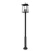 Z-Lite Rainer Outdoor Post Mounted Fixture Black 6 Light 5015PHXXLR-5010P-BK | theLightShop