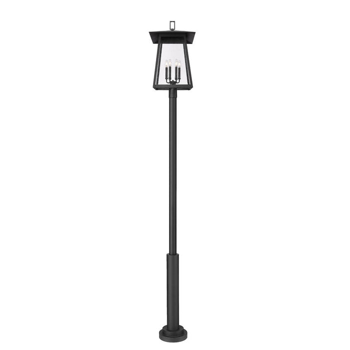 Z-Lite Rainer Outdoor Post Mounted Fixture Black 6 Light 5015PHXXLR-5010P-BK | theLightShop