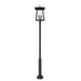 Z-Lite Rainer Outdoor Post Mounted Fixture Black 6 Light 5015PHXXLR-5010P-BK | theLightShop