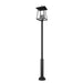 Z-Lite Rainer Outdoor Post Mounted Fixture Black 6 Light 5015PHXXLR-5010P-BK | theLightShop