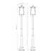 Z-Lite Rainer Outdoor Post Mounted Fixture Black 6 Light 5015PHXXLR-5010P-BK | theLightShop