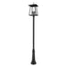Z-Lite Rainer Outdoor Post Mounted Fixture Black 6 Light 5015PHXXLR-511P-BK | theLightShop