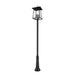 Z-Lite Rainer Outdoor Post Mounted Fixture Black 6 Light 5015PHXXLR-511P-BK | theLightShop