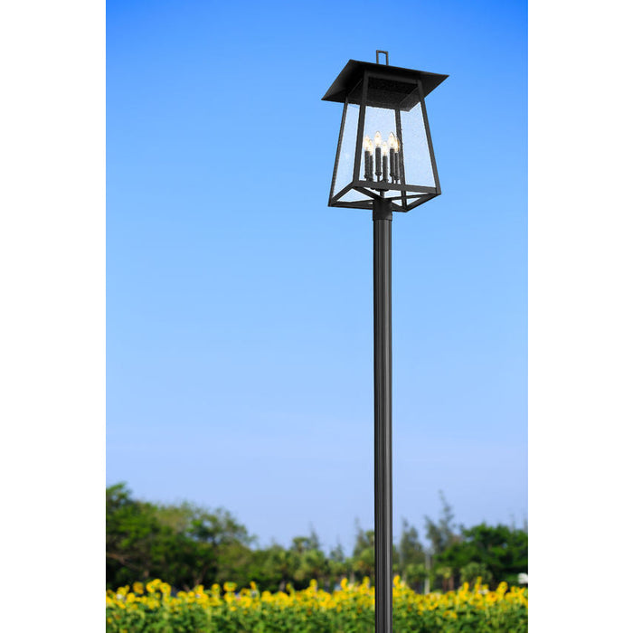 Z-Lite Rainer Outdoor Post Mounted Fixture Black 6 Light 5015PHXXLR-511P-BK | theLightShop