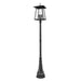 Z-Lite Rainer Outdoor Post Mounted Fixture Black 6 Light 5015PHXXLR-564P-BK | theLightShop