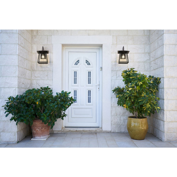 Z-Lite Rainer Outdoor Wall Sconce Black 1 Light 5015S-BK | theLightShop