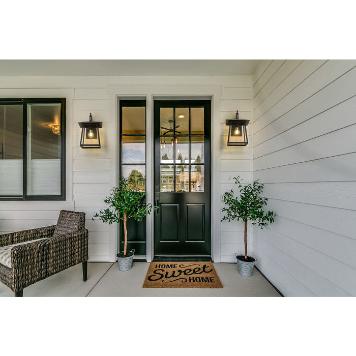 Z-Lite Rainer Outdoor Wall Sconce Black 1 Light 5015S-BK | theLightShop