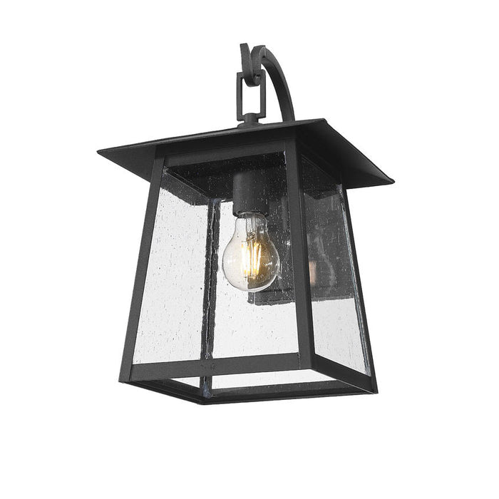 Z-Lite Rainer Outdoor Wall Sconce Black 1 Light 5015S-BK | theLightShop