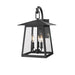 Z-Lite Rainer Outdoor Wall Sconce Black 3 Light 5015M-BK | theLightShop