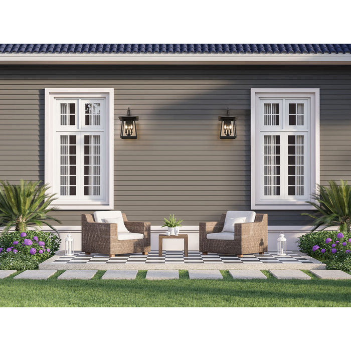 Z-Lite Rainer Outdoor Wall Sconce Black 3 Light 5015M-BK | theLightShop