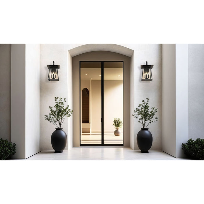Z-Lite Rainer Outdoor Wall Sconce Black 4 Light 5015B-BK | theLightShop