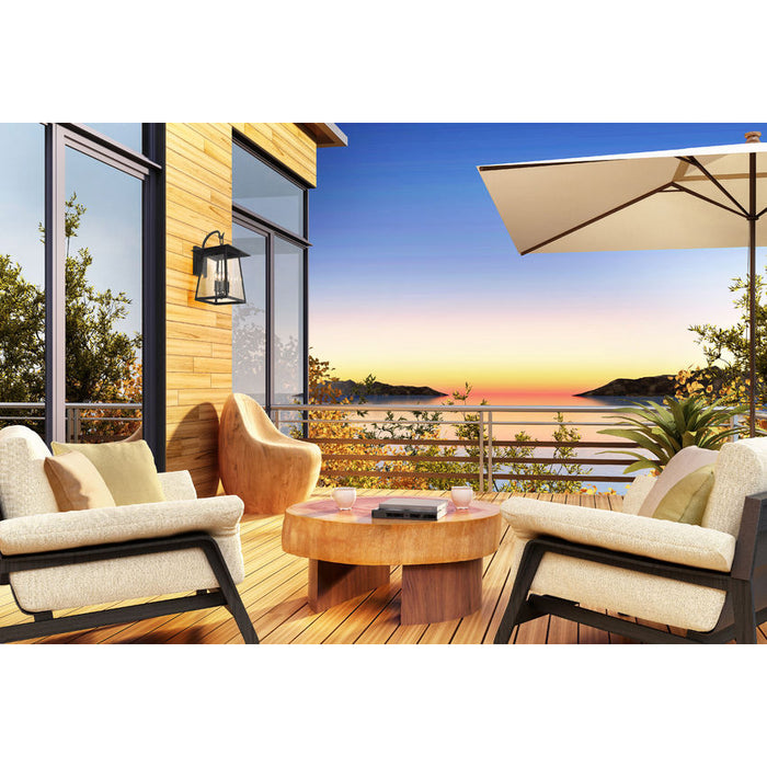 Z-Lite Rainer Outdoor Wall Sconce Black 4 Light 5015B-BK | theLightShop