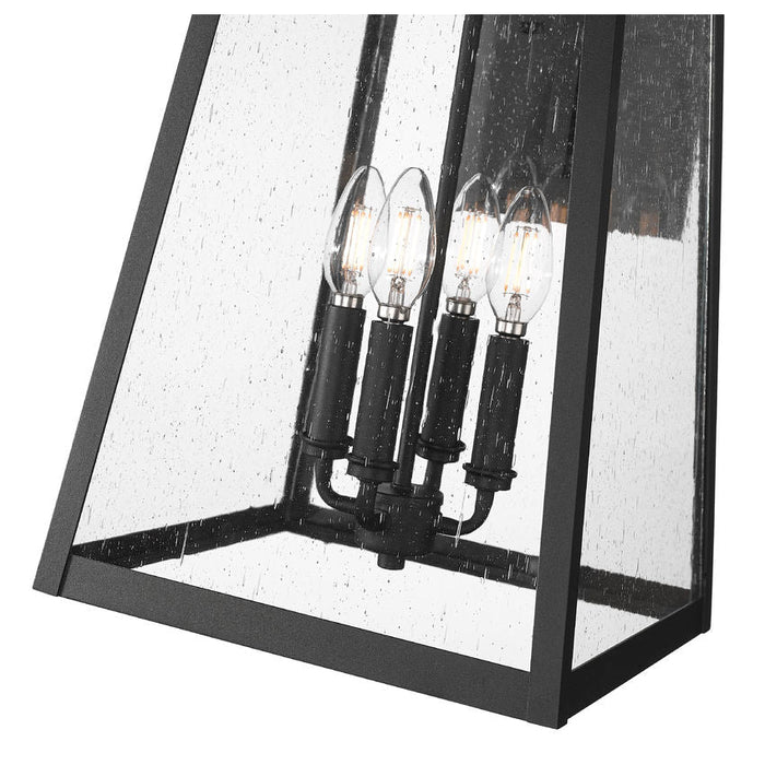 Z-Lite Rainer Outdoor Wall Sconce Black 4 Light 5015B-BK | theLightShop