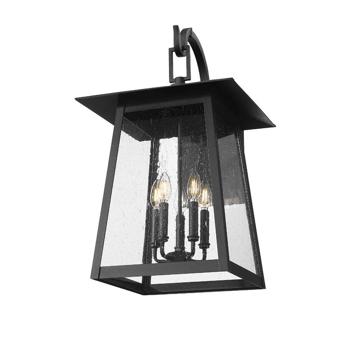Z-Lite Rainer Outdoor Wall Sconce Black 5 Light 5015XL-BK | theLightShop