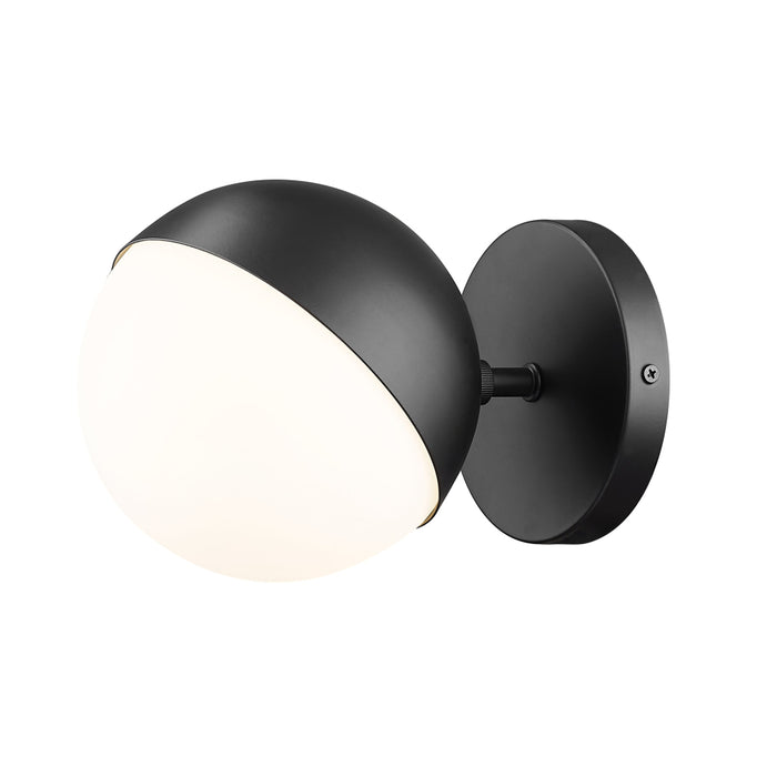 Z-Lite Realm Sphere 1 Light Wall Sconce - Matte Black